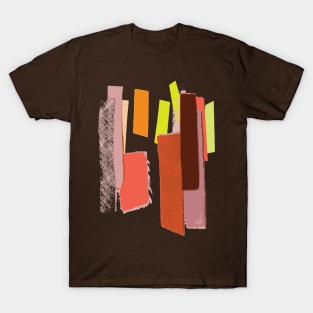 Geometric Color Swatches Illustration - Orange Rust T-Shirt